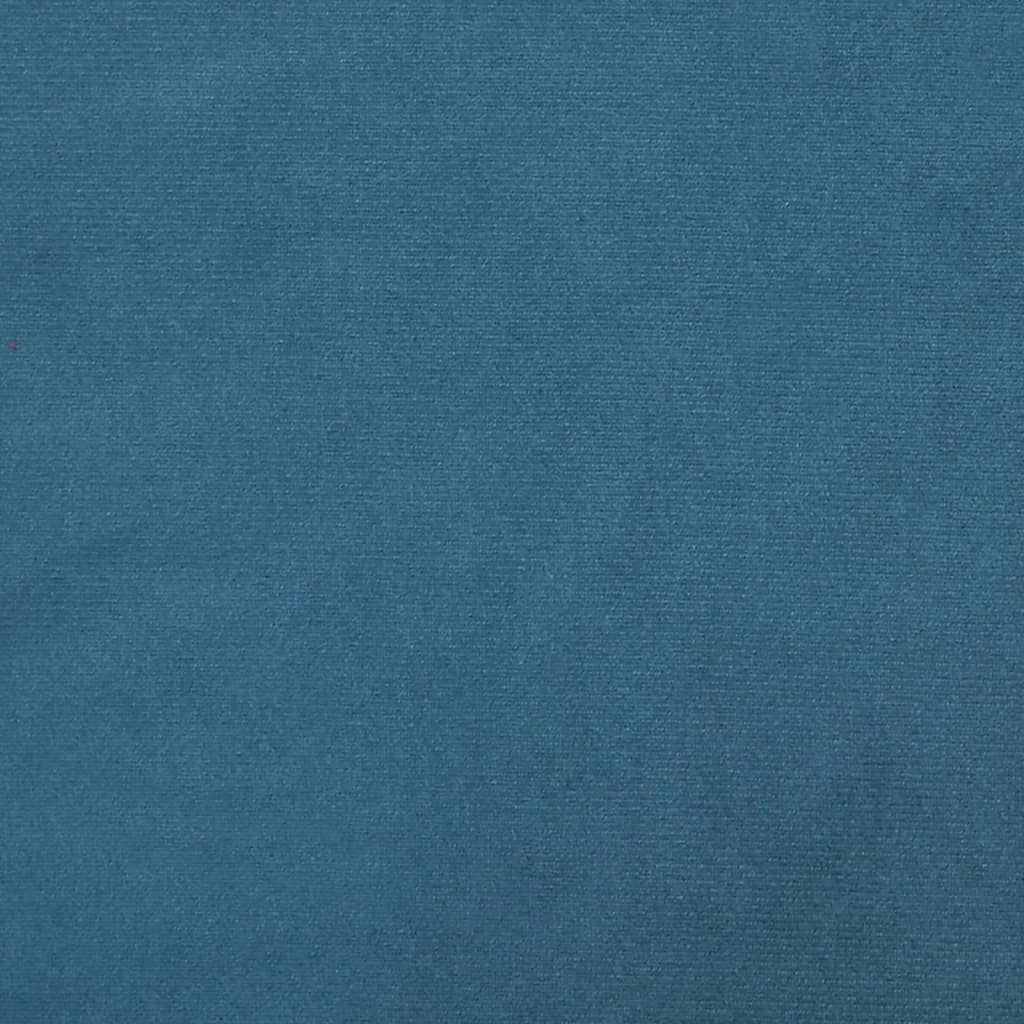 vidaXL Canapea extensibilă cu suporturi de pahare, albastru, catifea