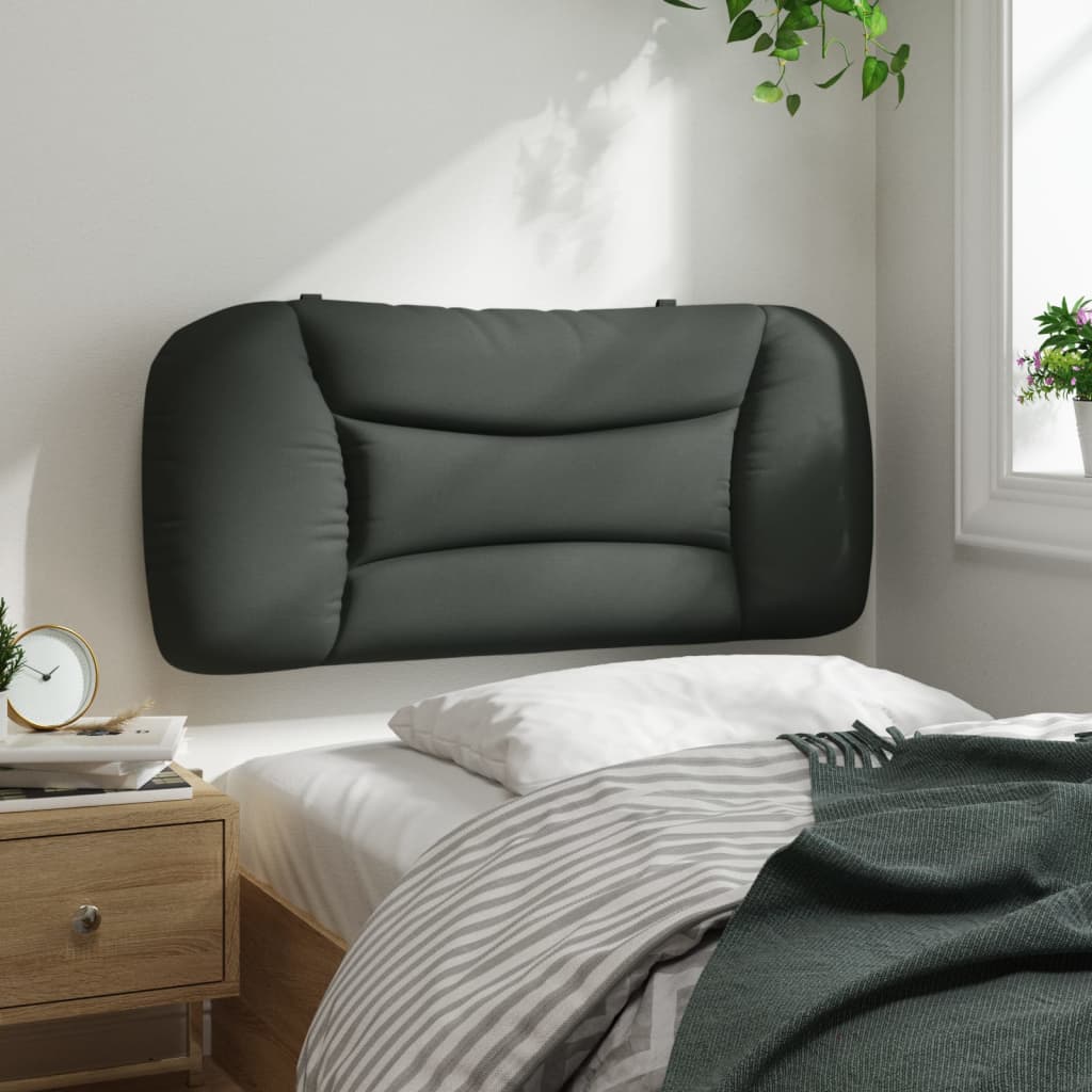 vidaXL Pernă pentru tăblie de pat, gri închis, 80 cm, material textil