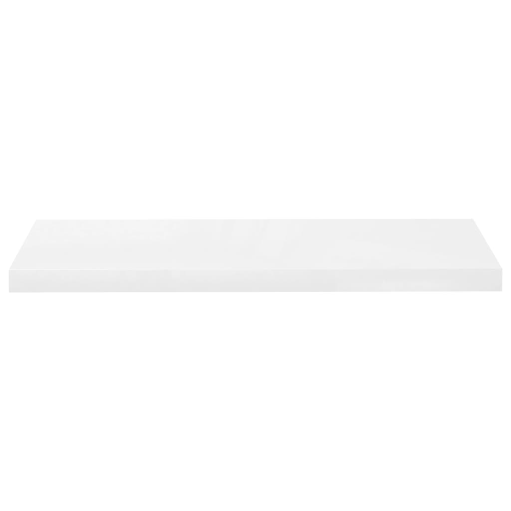 vidaXL Raft de perete suspendat, alb extralucios, 80x23,5x3,8 cm, MDF