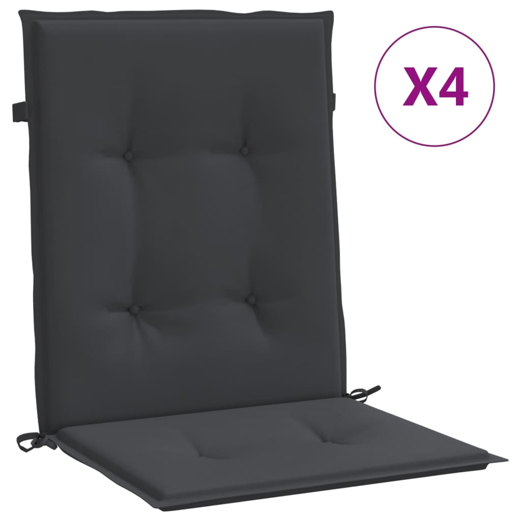 vidaXL Perne cu spătar mic, 4 buc. negru 100x50x3 cm textil oxford