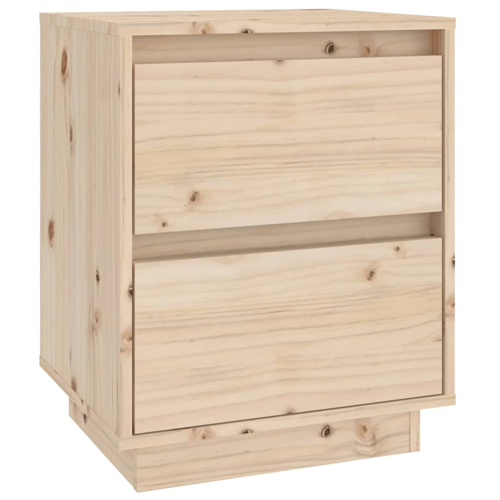 vidaXL Noptieră, gri, 40x35x50 cm, lemn masiv de pin