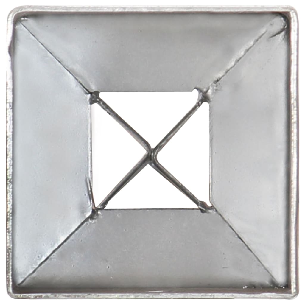 vidaXL Țăruși de sol, 2 buc., argintiu, 7x7x90 cm, oțel galvanizat