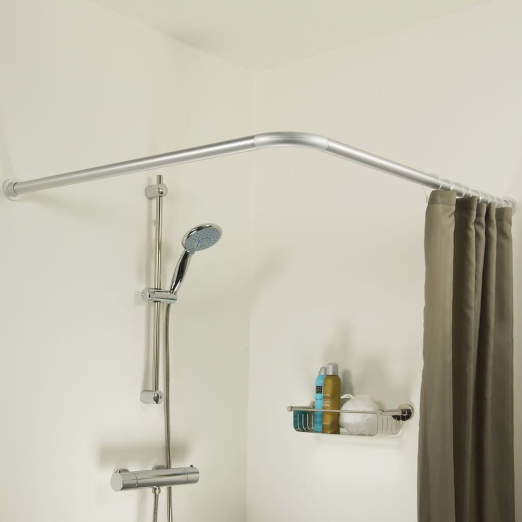 Sealskin Set de bară perdea de duș pentru colț, crom, 90x90 cm