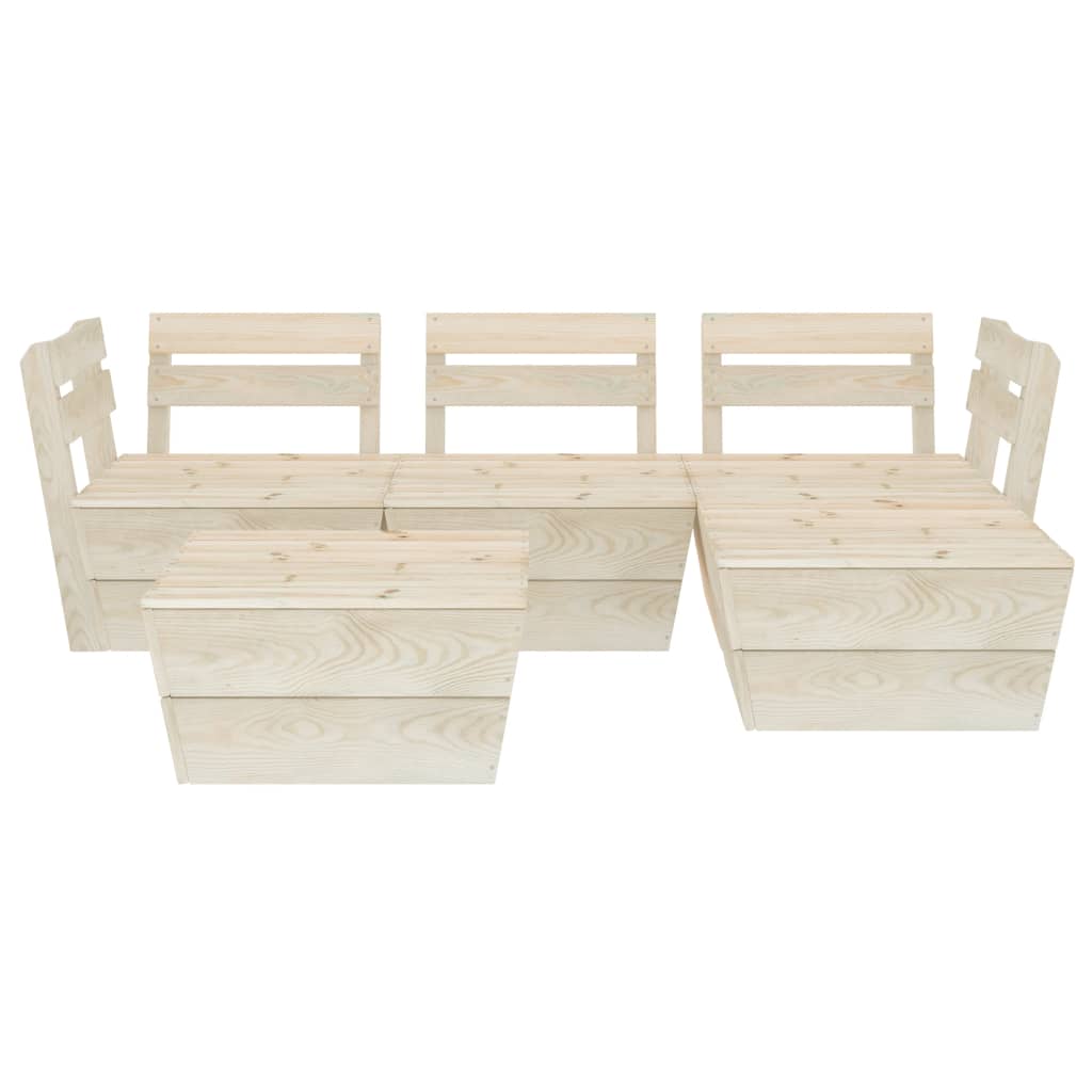 vidaXL Set mobilier de grădină paleți, 5 piese, lemn de molid tratat