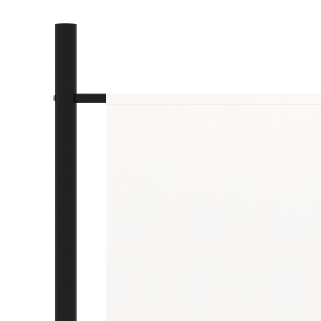 vidaXL Paravan de cameră cu 3 panouri, alb, 260 x 180 cm, textil