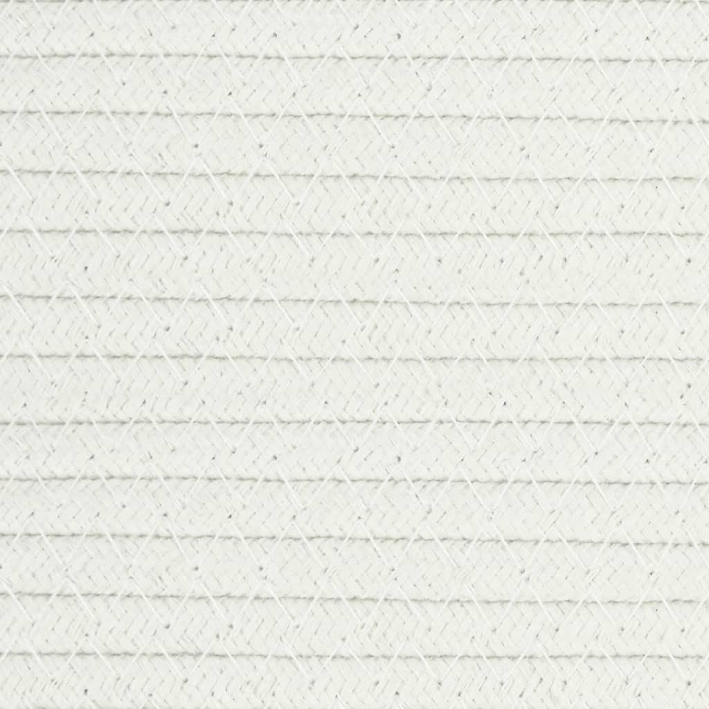 vidaXL Coș de depozitare, maro și alb, Ø38x46 cm, bumbac