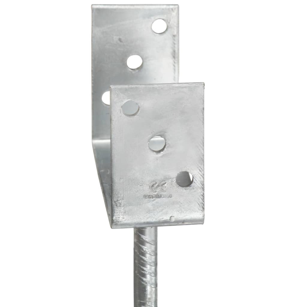 vidaXL Ancore de gard, 6 buc., argintiu, 12x6x30 cm, oțel galvanizat
