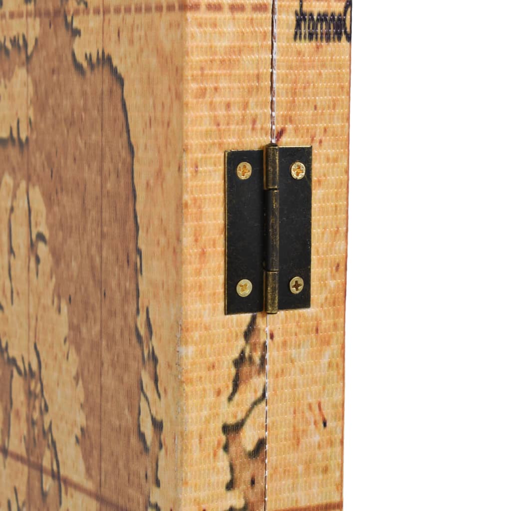 vidaXL Paravan de cameră pliabil, galben, 200 x 170 cm, harta lumii