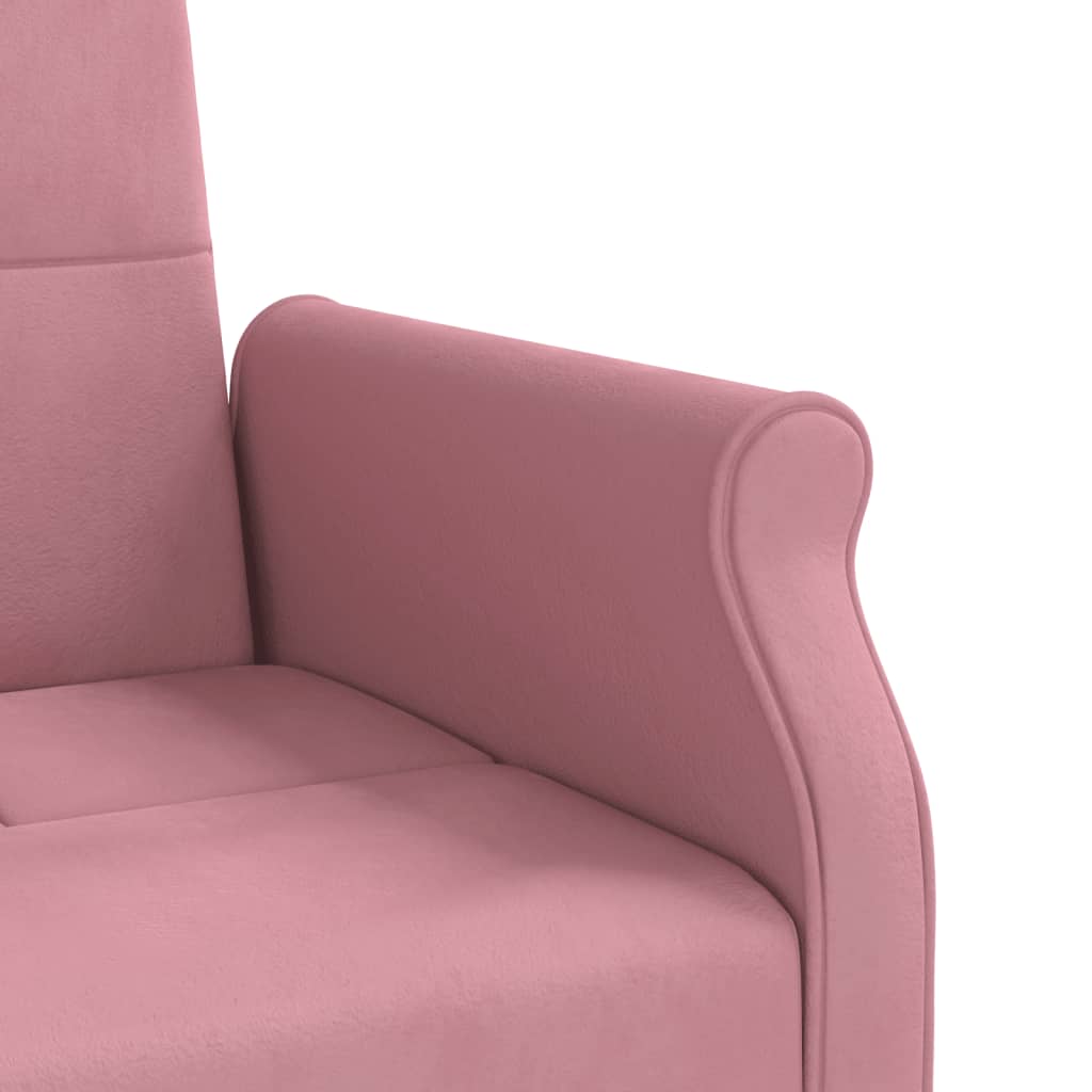 vidaXL Canapea extensibilă cu perne, roz, catifea