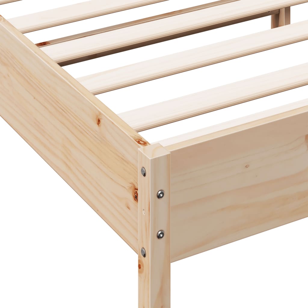 vidaXL Cadru de pat cu tăblie, 160x200 cm, lemn masiv de pin