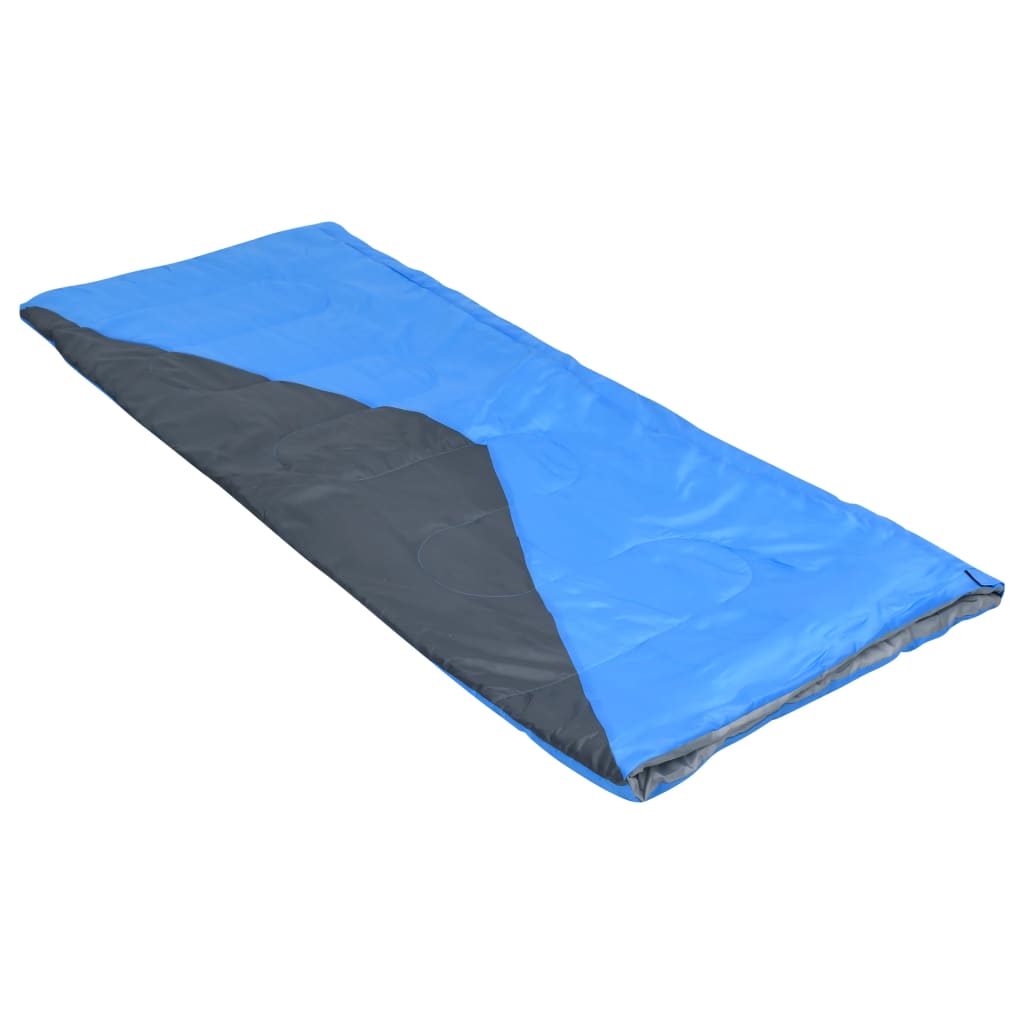 vidaXL Sac de dormit tip plic ușor, albastru, 1100 g, 10°C