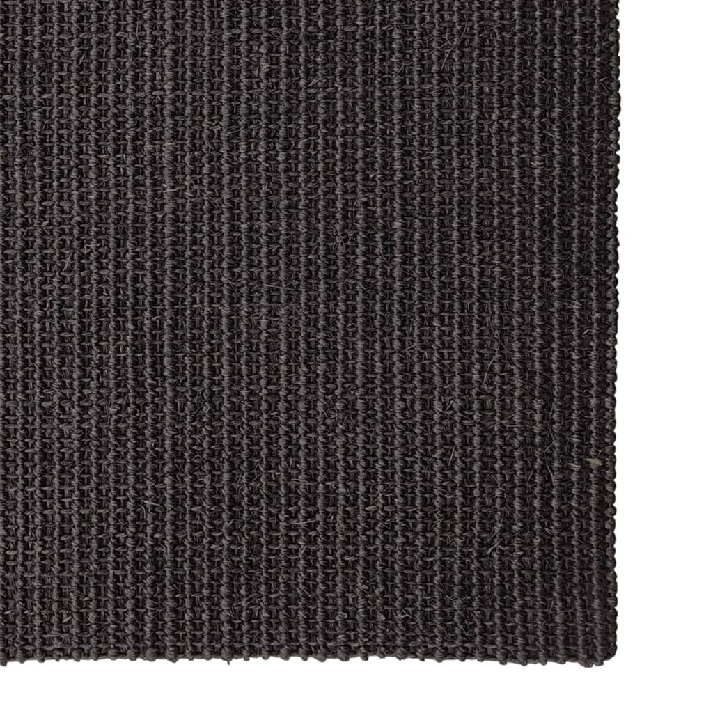 vidaXL Covor din sisal natural, negru, 66x350 cm