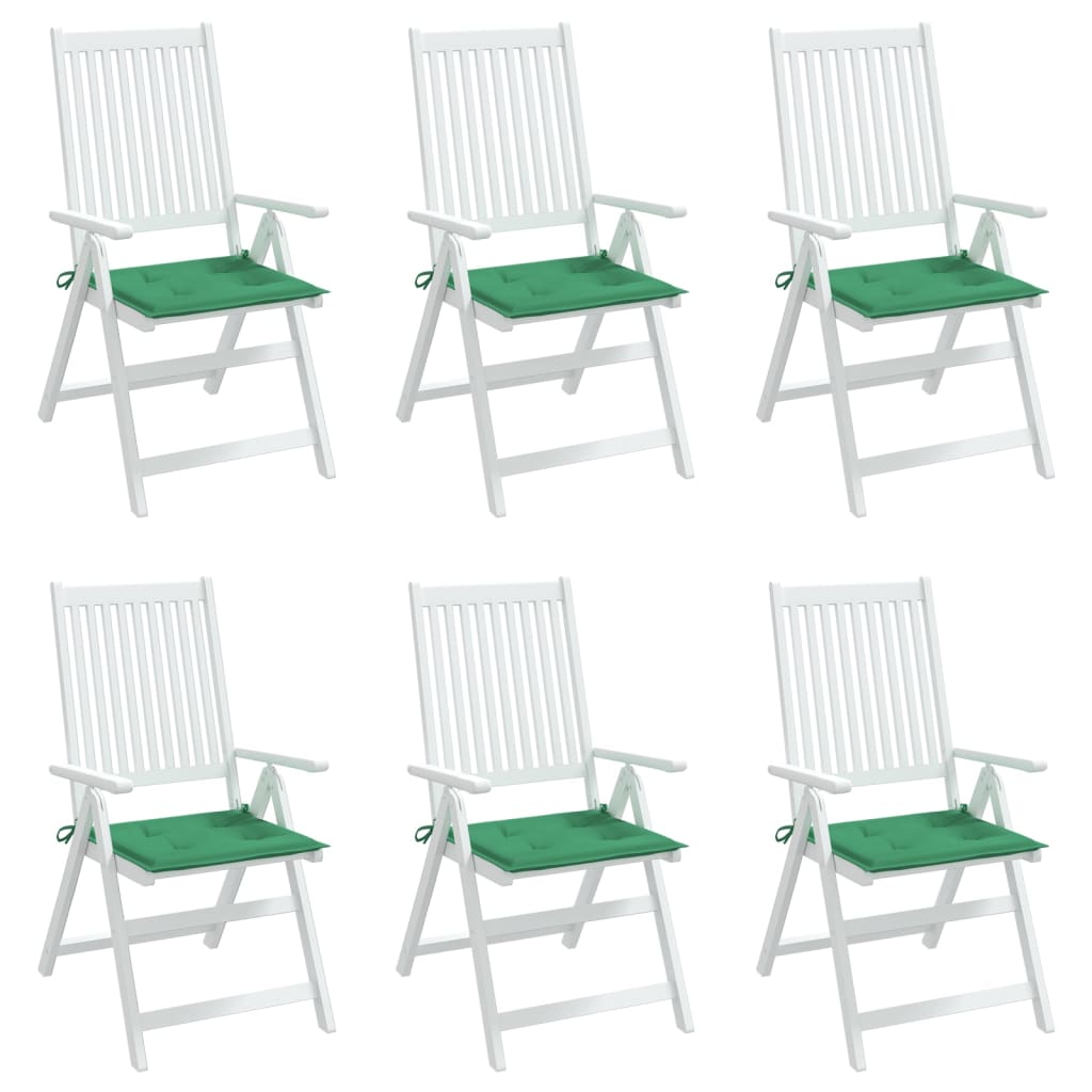 vidaXL Perne scaune de grădină 6 buc. verde 50x50x3 cm țesătură Oxford