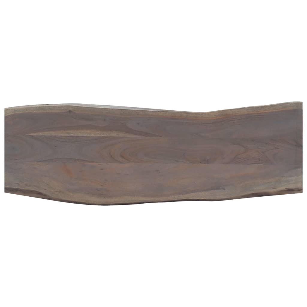 vidaXL Masă consolă, gri, 115x35x76 cm, lemn masiv de acacia și fier