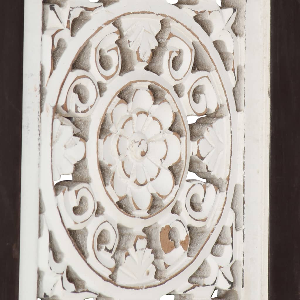 vidaXL Panouri perete sculptate manual, maro și alb, 60x60x1,5 cm, MDF