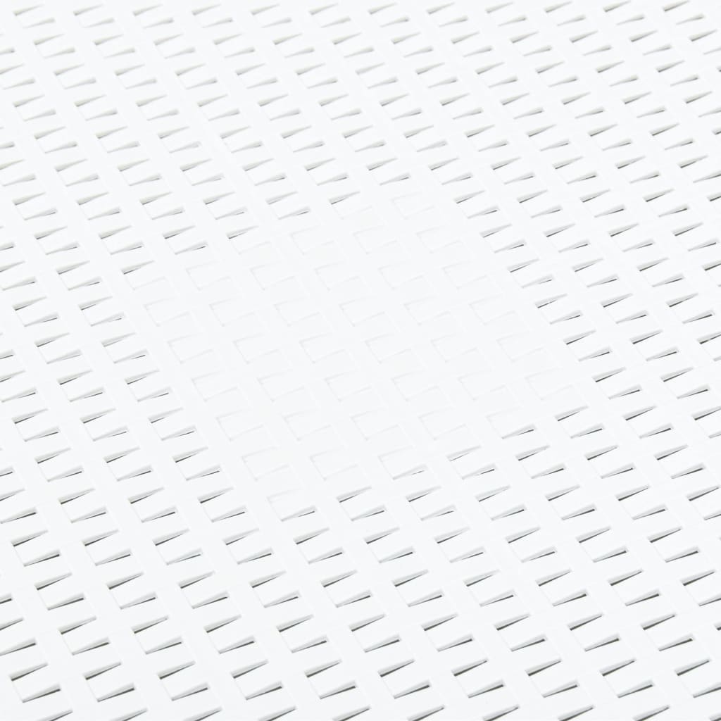 vidaXL Măsuță laterală, alb, 54 x 54 x 36,5 cm, plastic