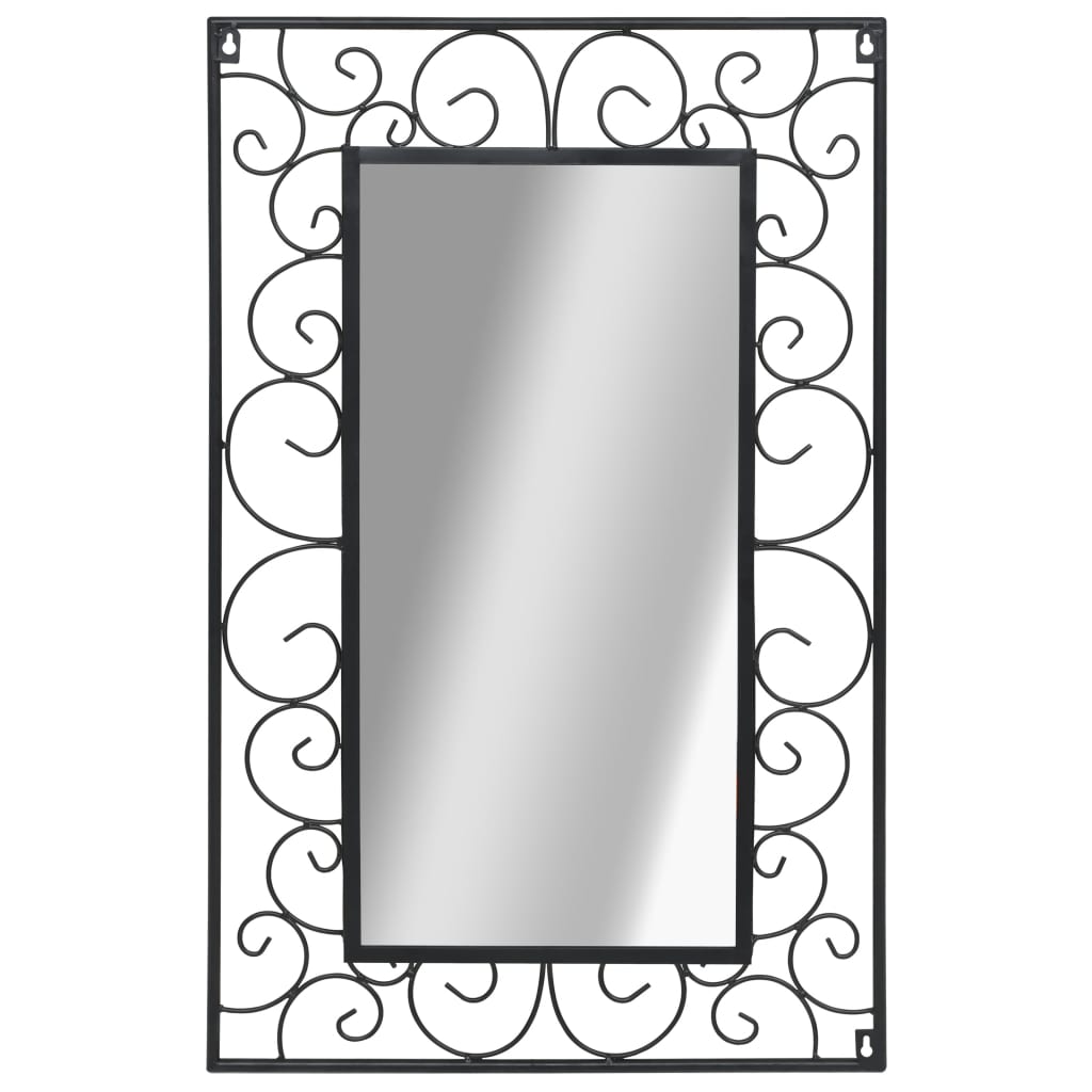 vidaXL Oglindă de perete, negru, 50x80 cm, dreptunghiular