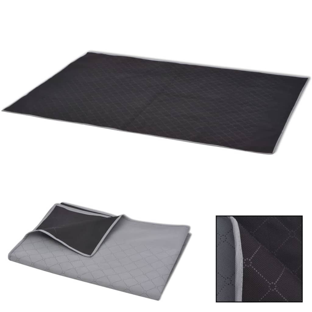 vidaXL Pătură pentru picnic, gri și negru, 100 x 150 cm