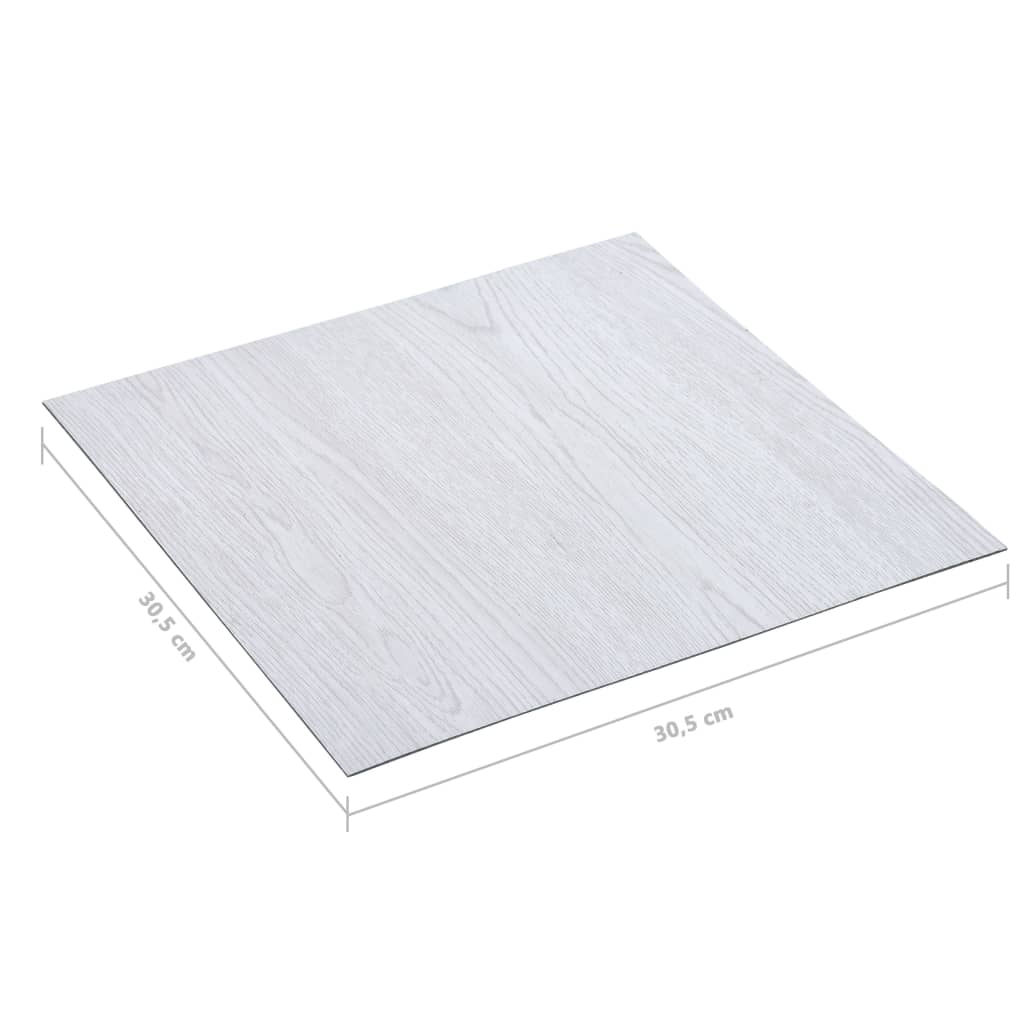 vidaXL Plăci de pardoseală autoadezive, alb, 5,11 m² PVC