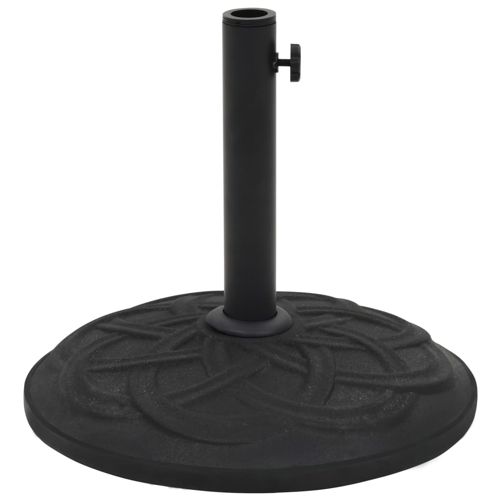 vidaXL Suport umbrelă de soare, negru, beton, rotund, 15 kg