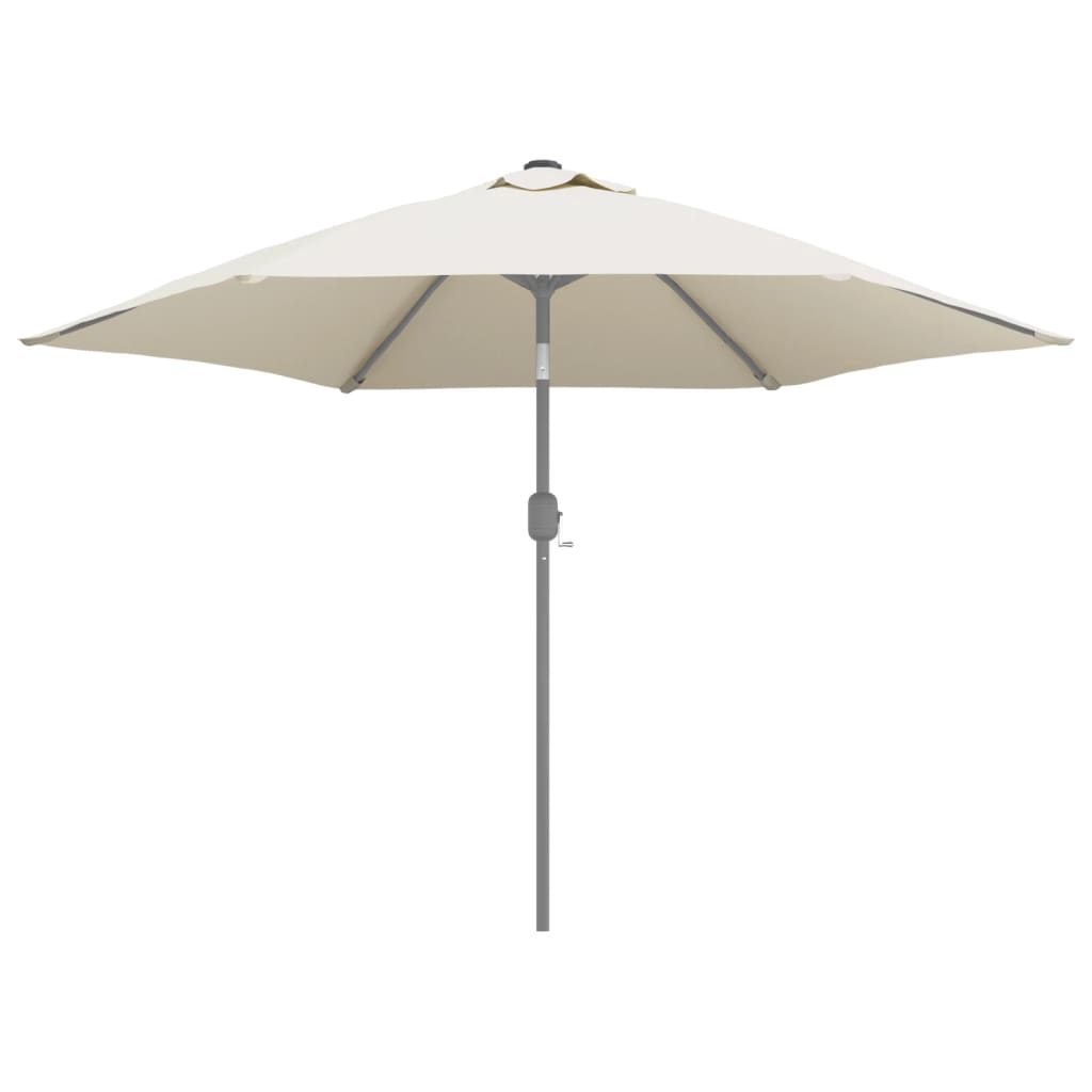 vidaXL Pânză de schimb umbrelă de soare de exterior alb nisipiu 300 cm