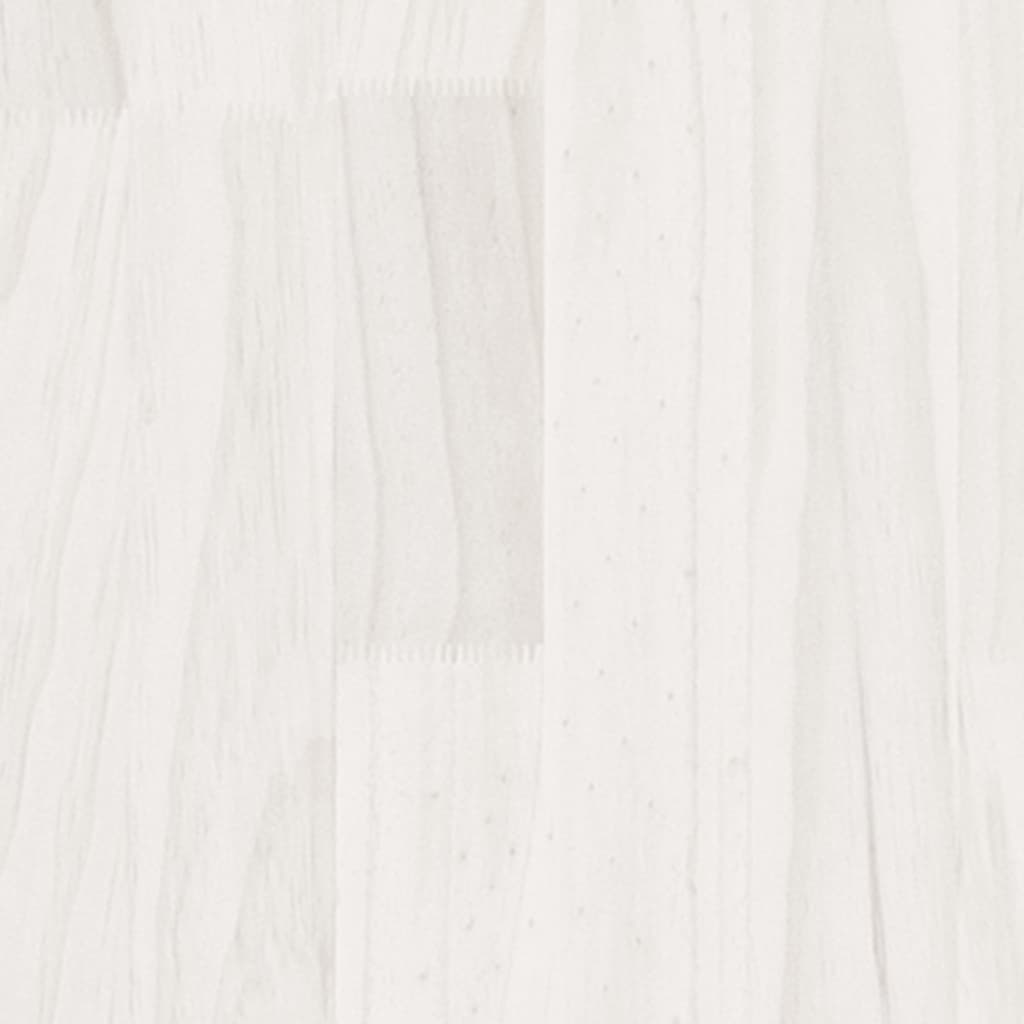vidaXL Jardinieră de grădină, alb, 200x31x31 cm, lemn masiv de pin