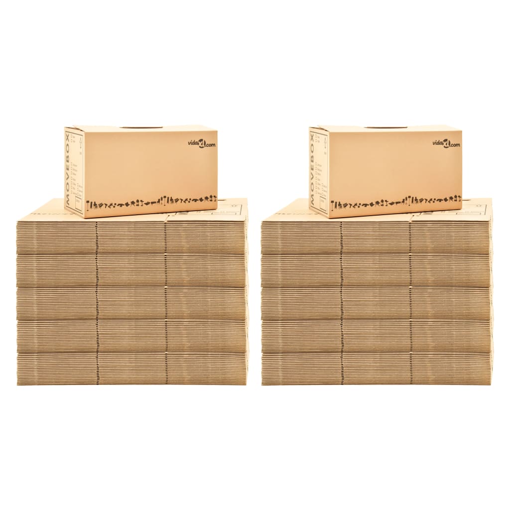 vidaXL Cutii pentru mutare din carton XXL 200 buc. 60 x 33 x 34 cm