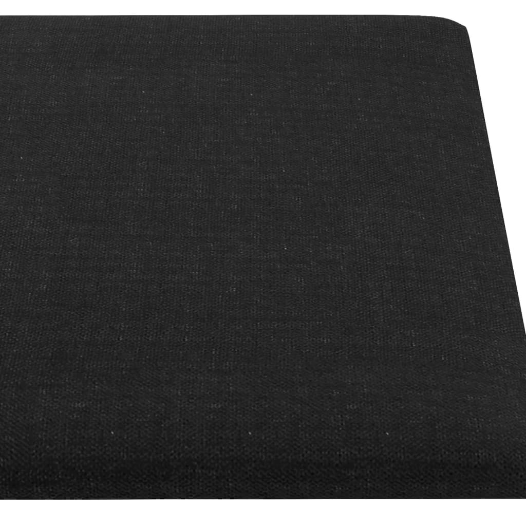 vidaXL Panouri de perete 12 buc. negru 90x30 cm textil 3,24 m²