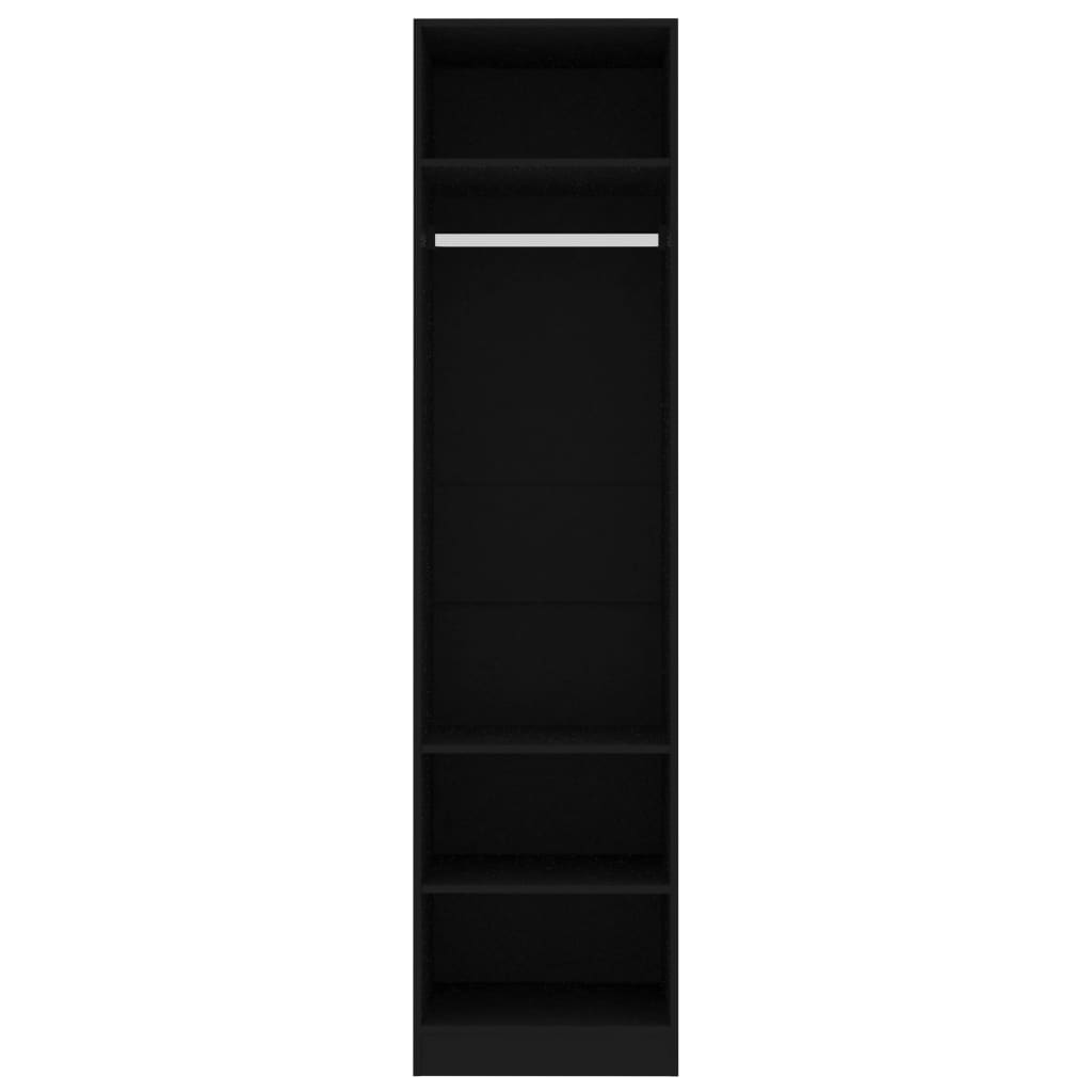 vidaXL Șifonier, negru, 50x50x200 cm, PAL