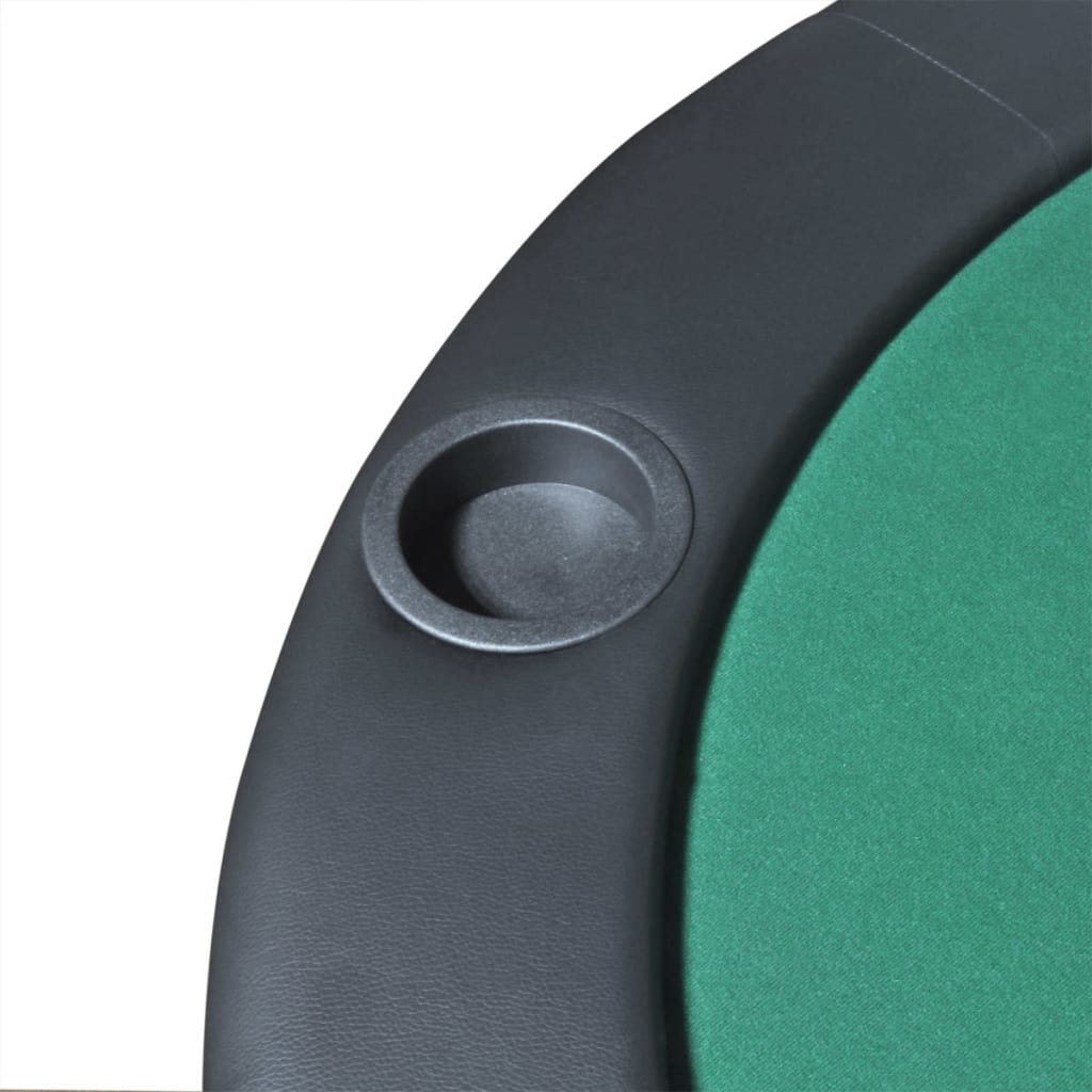 vidaXL Blat de masă de poker pentru 10 jucători, pliabil, verde