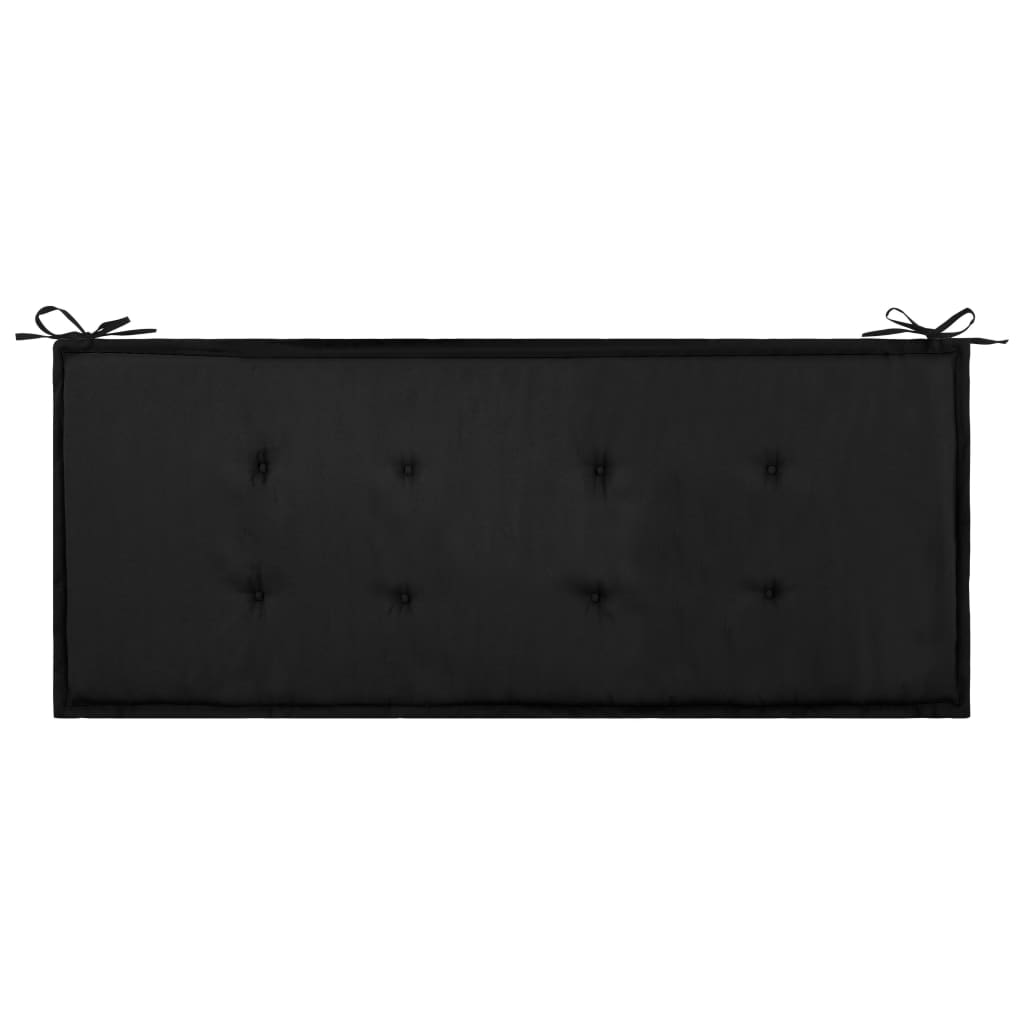 vidaXL Pernă de bancă de grădină, negru și gri, 120 x 50 x 3 cm
