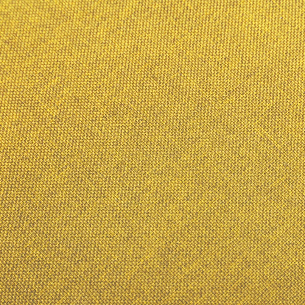 vidaXL Scaune de bar, 2 buc., galben muștar, material textil