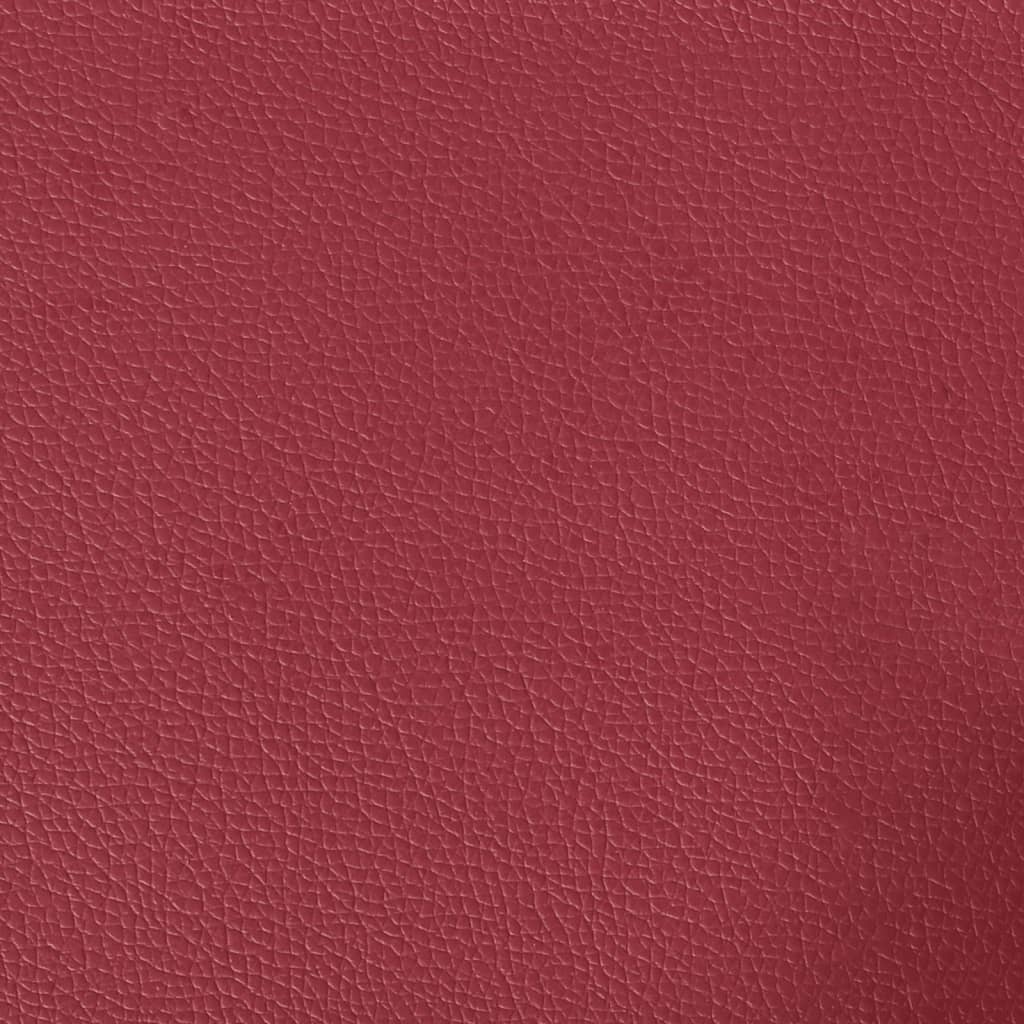 vidaXL Canapea de o persoană, roșu vin, 60 cm, piele ecologică