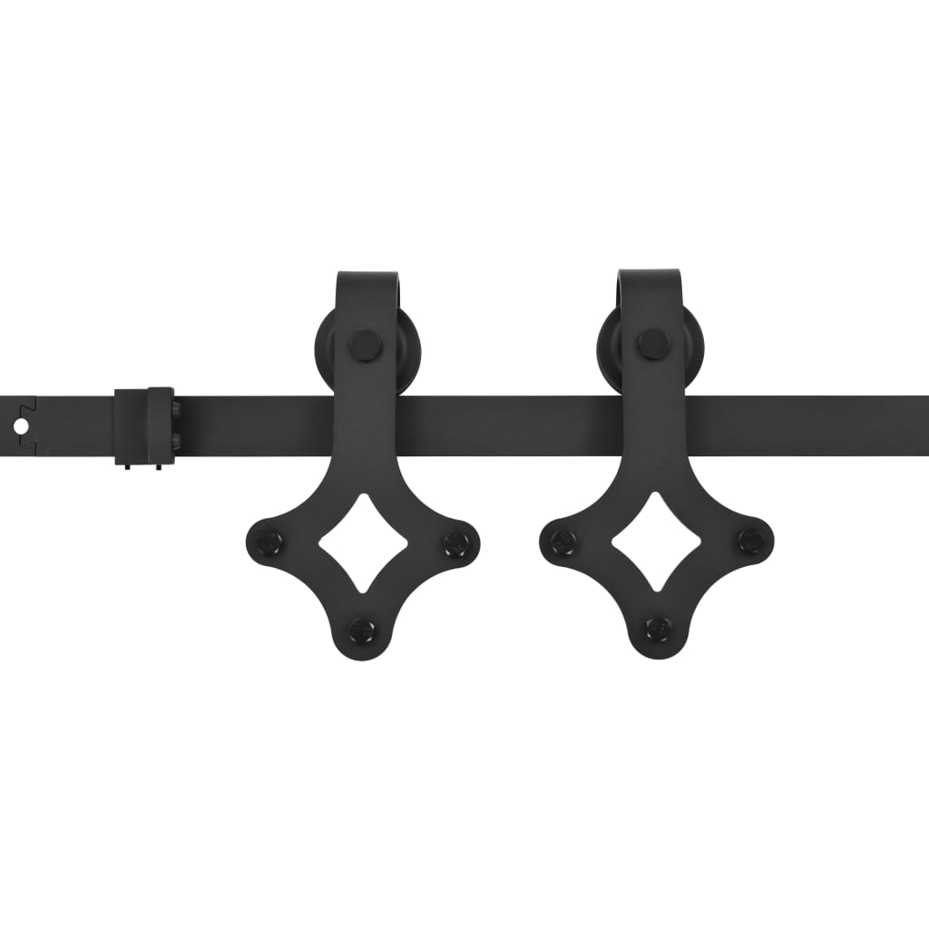 vidaXL Set feronerie pentru uși glisante SKIEN, negru, 200 cm, oțel
