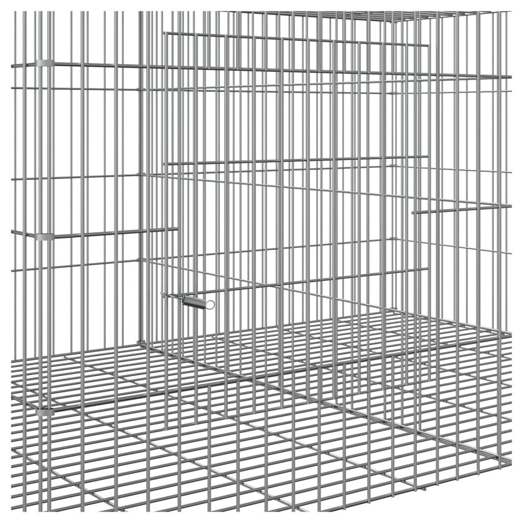 vidaXL Cușcă pentru iepuri, 4 panouri, 217x79x54 cm, fier galvanizat
