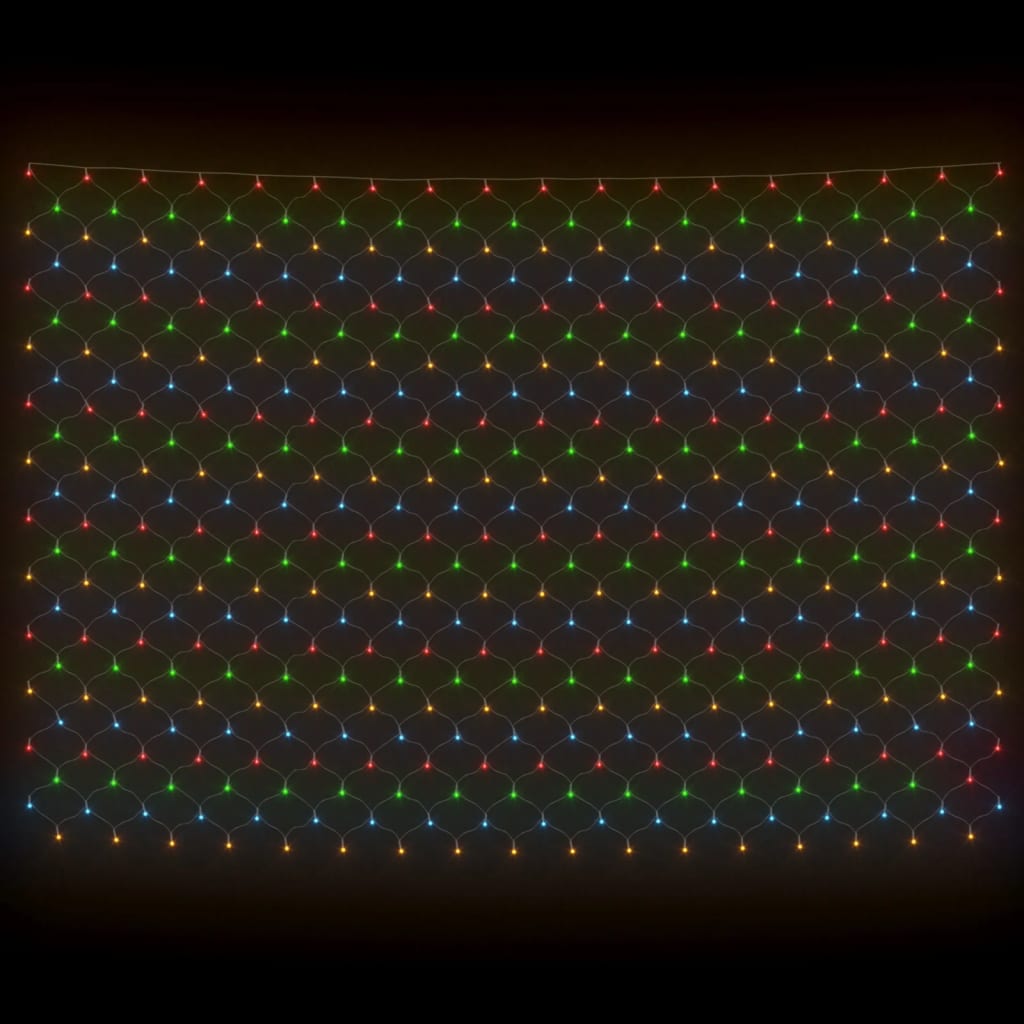 vidaXL Plasă lumini Crăciun multicolor 4x4 m 544 LED interior/exterior