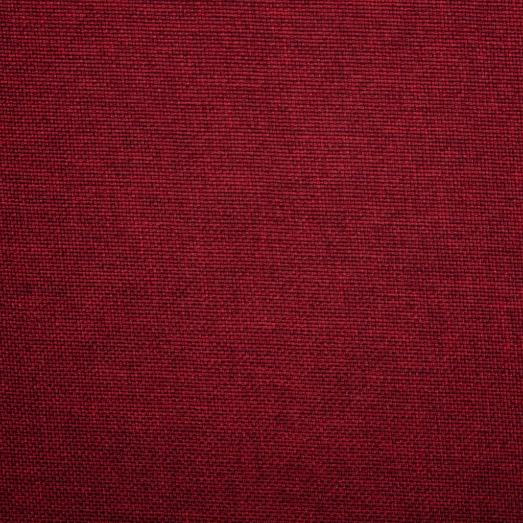 vidaXL Scaun de sufragerie pivotant, roșu vin, material textil