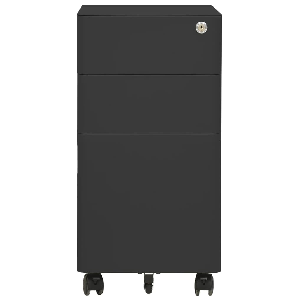 vidaXL Dulap dosare mobil, antracit, 30x45x59 cm, oțel