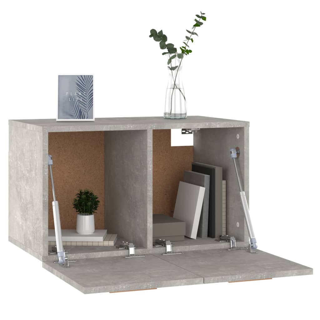 vidaXL Dulap de perete, gri beton, 60x36,5x35 cm, lemn prelucrat