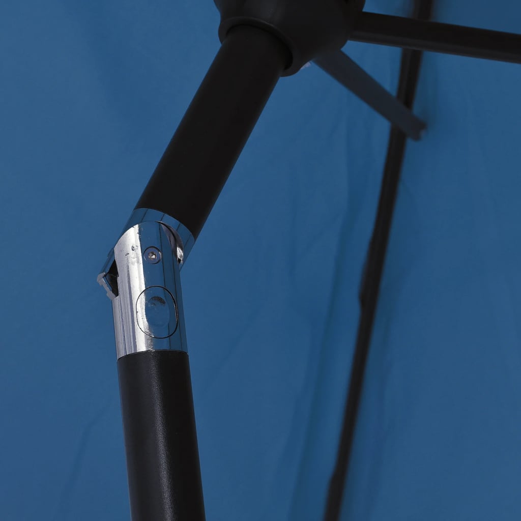 vidaXL Umbrelă de soare cu stâlp metalic, azur, 300 x 200 cm