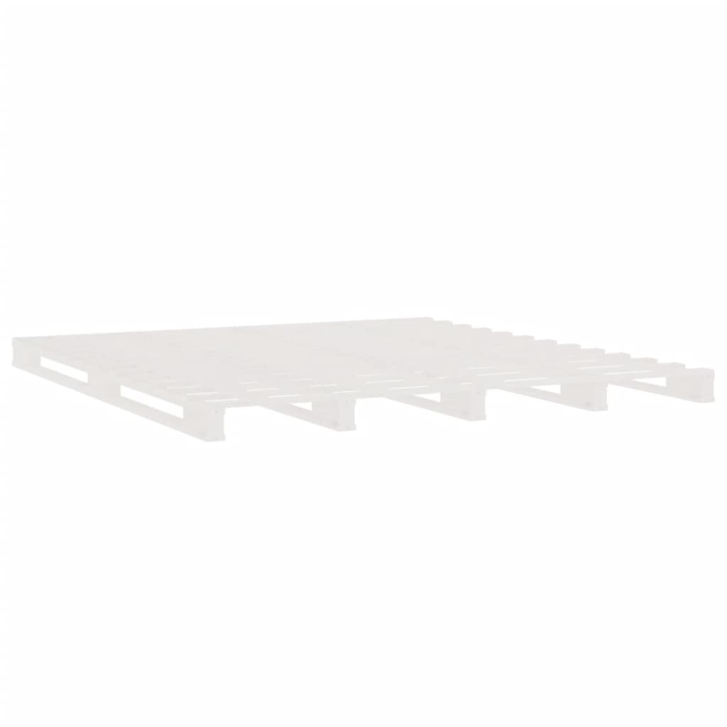 vidaXL Pat din paleți Small Double alb, 120x190 cm, lemn masiv pin