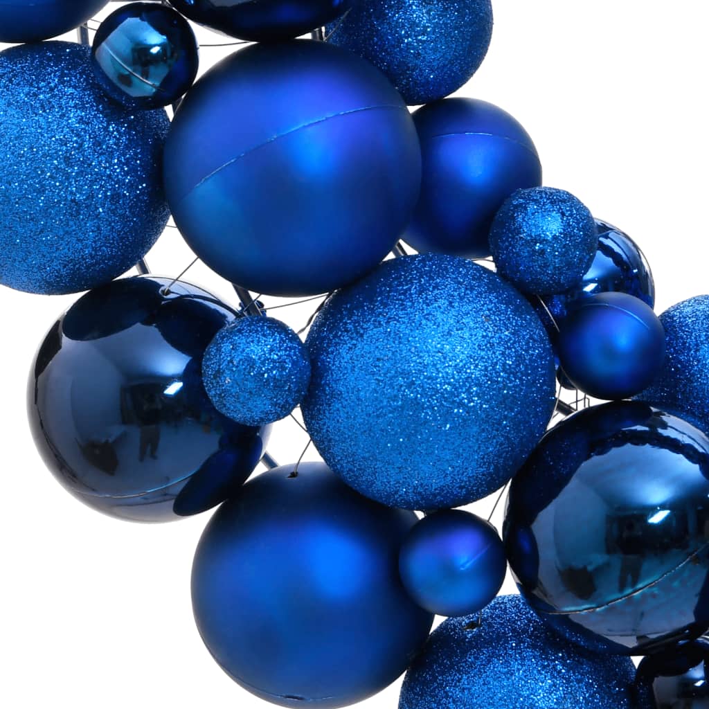 vidaXL Coroană de Crăciun, albastru, 45 cm, polistiren
