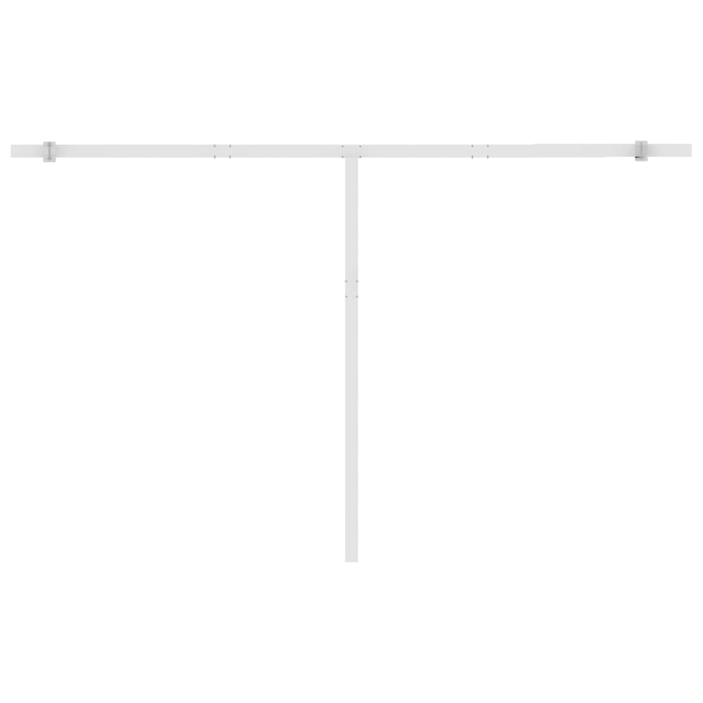 vidaXL Copertină autonomă retractabilă manual, oranj/maro, 450x300 cm
