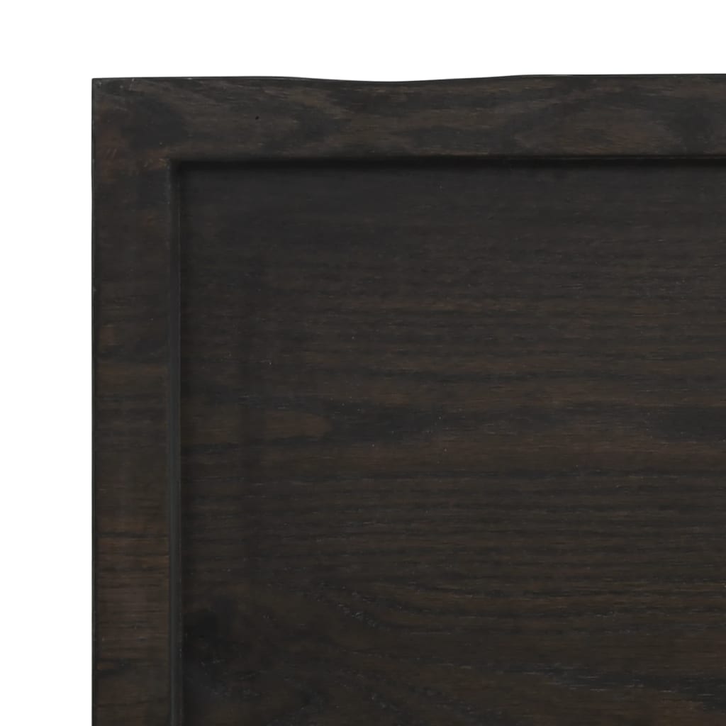 vidaXL Blat masă, 100x50x4 cm, gri, lemn stejar tratat contur organic