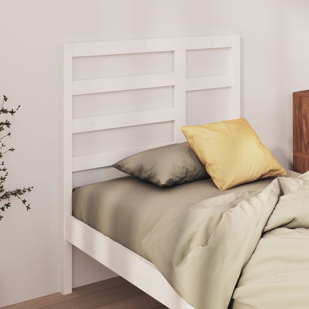 vidaXL Tăblie de pat, alb, 106x4x104 cm, lemn masiv de pin