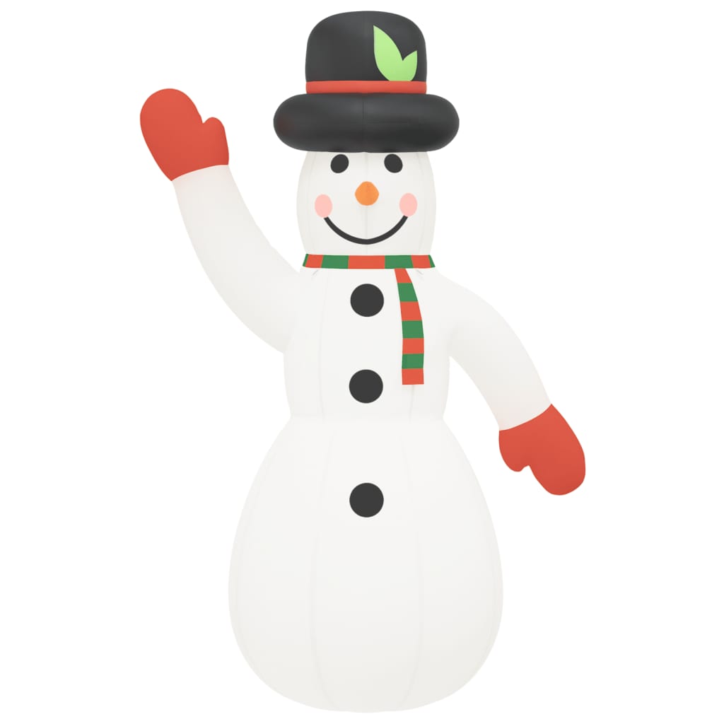 vidaXL Om de zăpadă gonflabil pentru Crăciun cu LED-uri, 805 cm