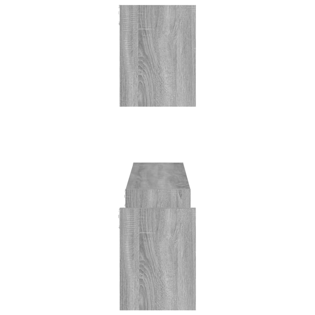vidaXL Rafturi colț perete 2 buc sonoma gri 100x15x20cm lemn prelucrat