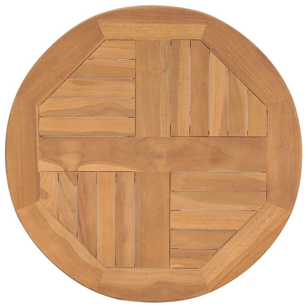 vidaXL Masă de bistro, Ø60x60 cm, lemn masiv de tec
