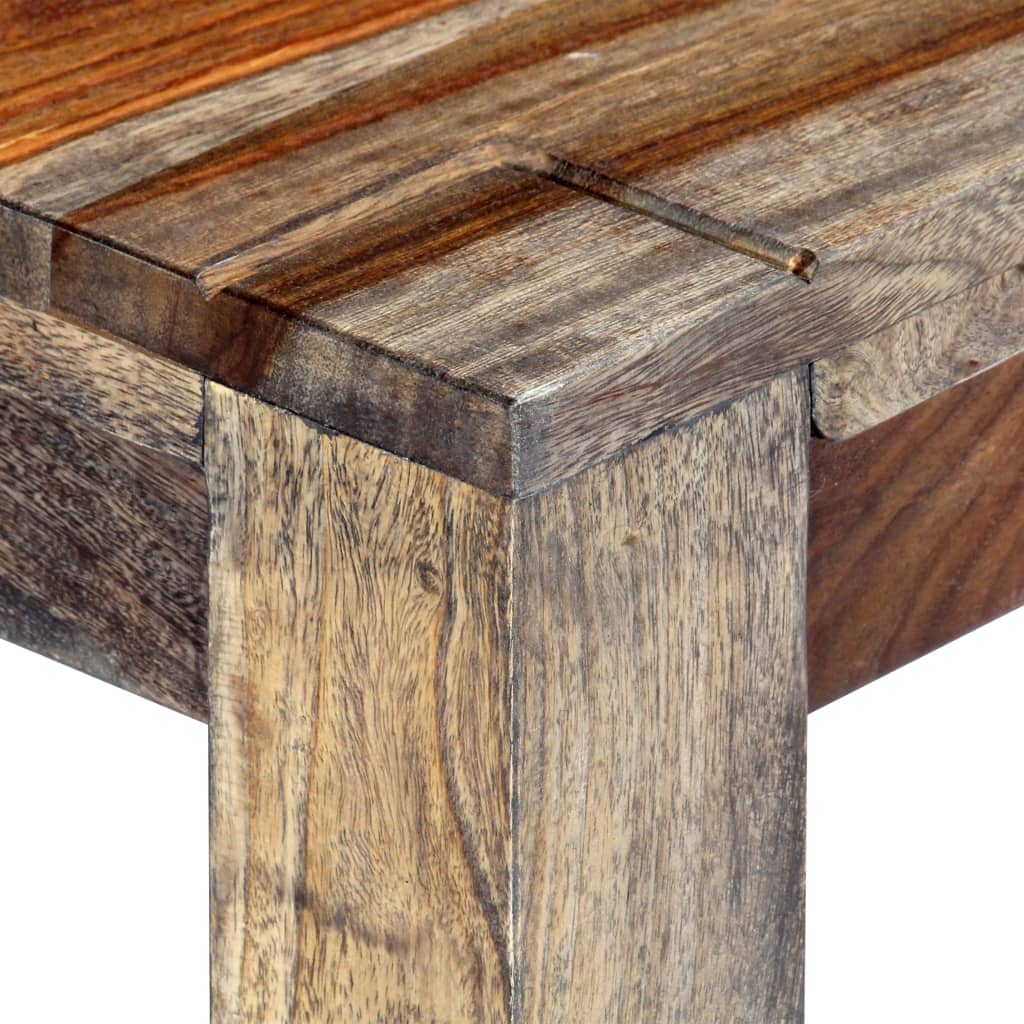 vidaXL Bancă, gri, 160 cm, lemn masiv de sheesham