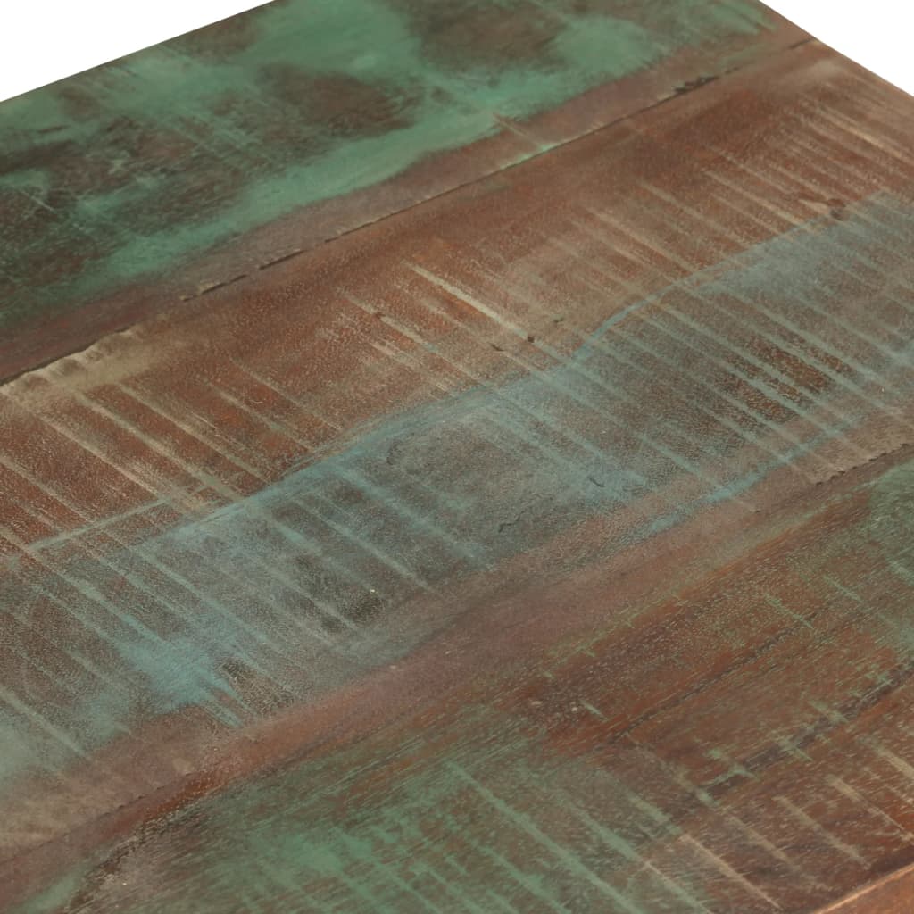 vidaXL Masă laterală cu roți, 40x40x42 cm, lemn masiv reciclat
